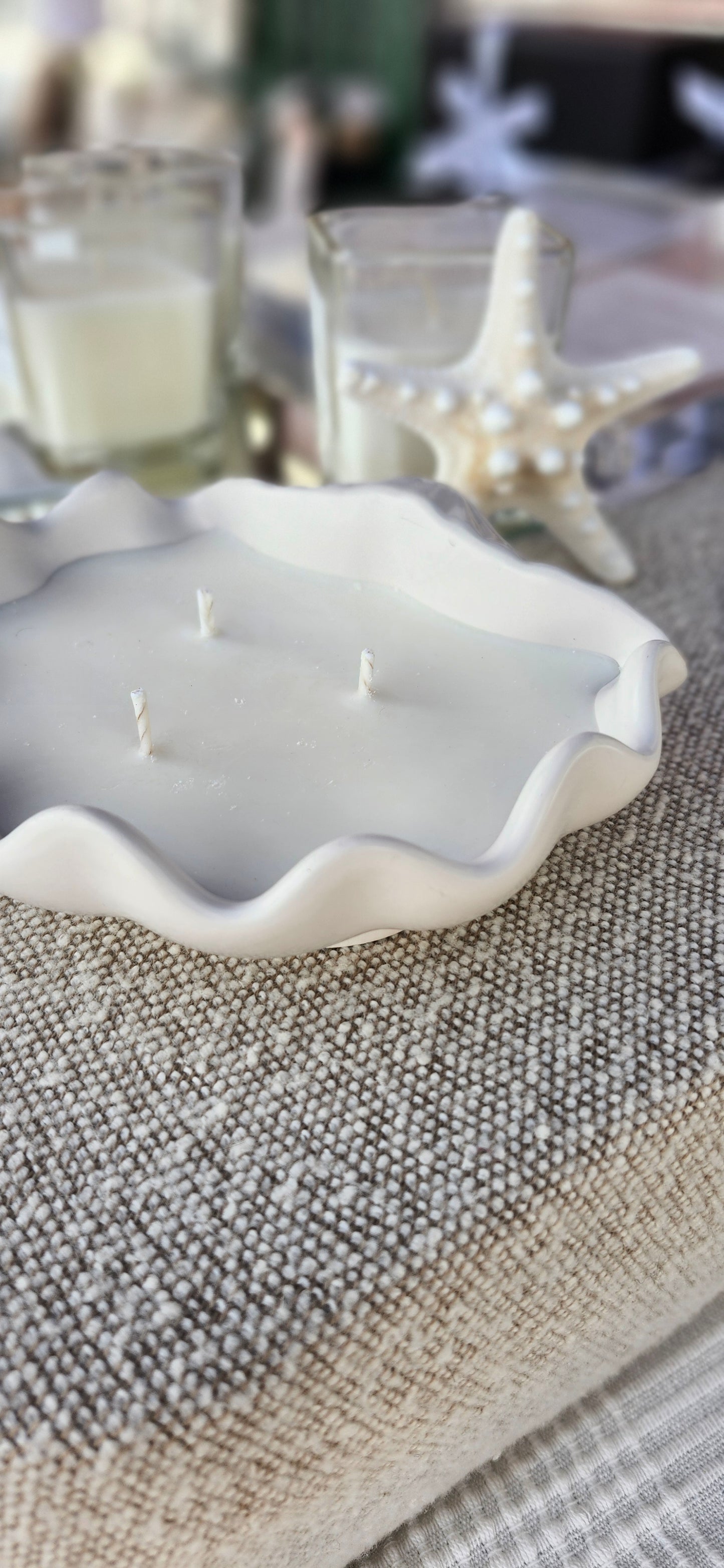 Sea shell candle